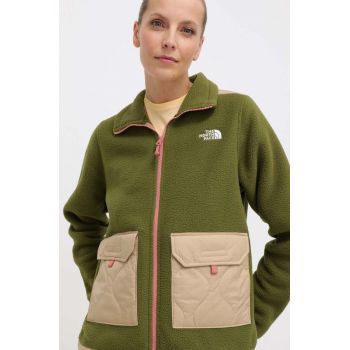 The North Face hanorac Royal Arch culoarea verde, neted