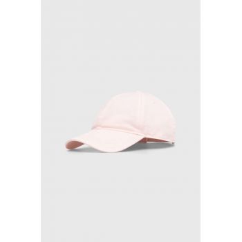 Lacoste șapcă de baseball din bumbac culoarea roz, neted