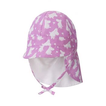 Reima șapcă de baseball reversibilă Moomin Solskydd culoarea roz, modelator