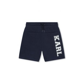 Karl Lagerfeld pantaloni scurti copii culoarea albastru marin, talie reglabila