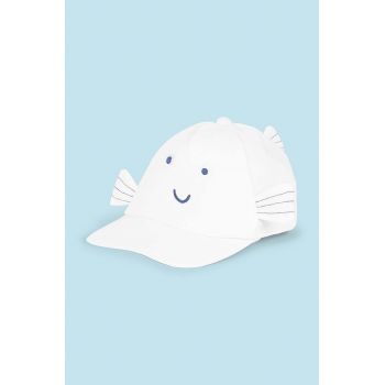 Mayoral Newborn șapcă din bumbac pentru copii culoarea alb, cu imprimeu