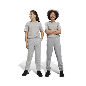adidas pantaloni de trening pentru copii culoarea gri, melanj