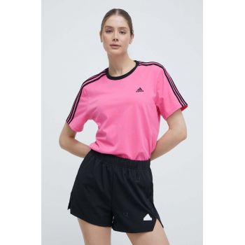adidas tricou din bumbac femei, culoarea roz, IS1565