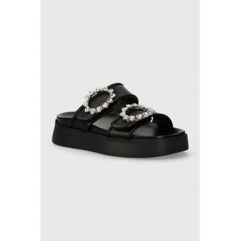 Chiara Ferragni papuci Sandal Infinity Love femei, culoarea negru, cu platforma, CF3365_001