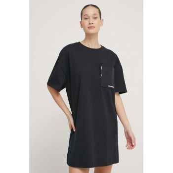 Converse rochie din bumbac culoarea negru, mini, oversize