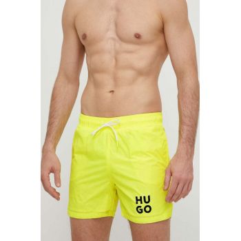 HUGO pantaloni scurți de baie culoarea galben 50510190