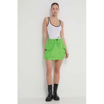 Karl Lagerfeld Jeans fusta culoarea verde, mini, creion