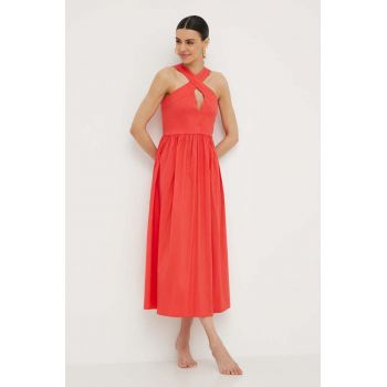 Max Mara Beachwear rochie de plajă culoarea roșu 2416220000000