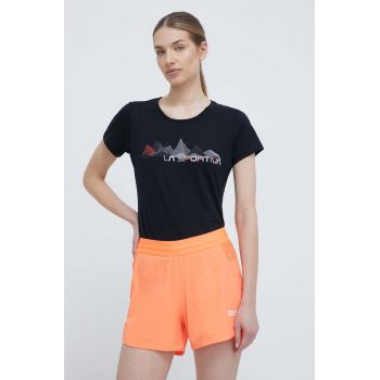 LA Sportiva tricou Peaks femei, culoarea negru, O18999322