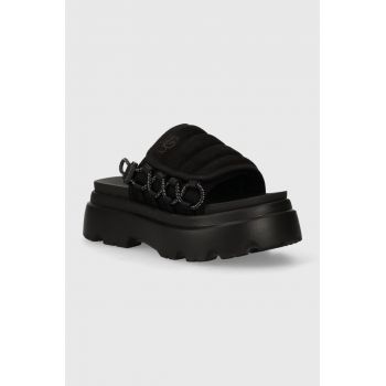 UGG papuci Callie femei, culoarea negru, cu platforma, 1152697