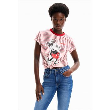 Tricou cu model in dungi Mickey Mouse