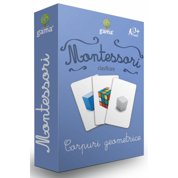 Joc Montessori Corpuri geometrice, Editura Gama, 2-3 ani +