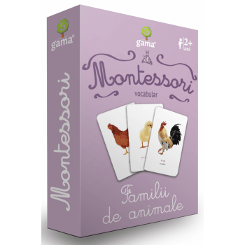 Joc Montessori Familii de animale, Editura Gama, 1-2 ani +