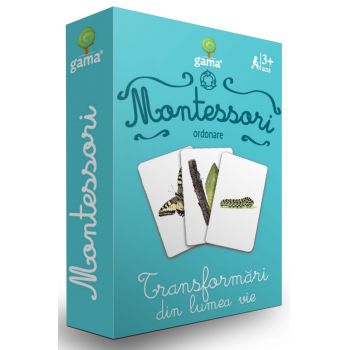 Joc Montessori Transformari din lumea vie, Editura Gama, 2-3 ani +