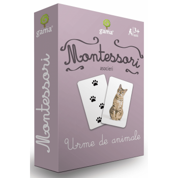 Joc Montessori Urme de animale, Editura Gama, 2-3 ani +