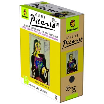 Kit Creativ si puzzle 224 piese Atelier Picasso, Ludattica, 8-9 ani +