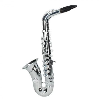 Saxofon plastic metalizat, 8 note, Reig Musicales, 2-3 ani +