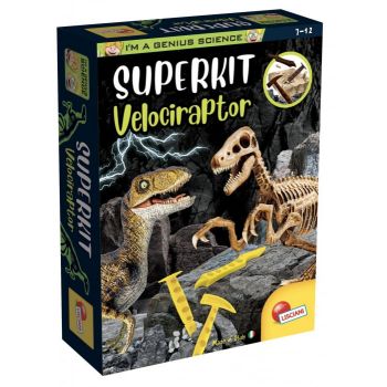 Experimentele micului geniu - Kit paleontologie Velociraptor, LISCIANI, 6-7 ani +