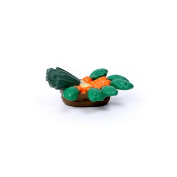 Figurina Cos cu morcovi, dimensiune 6 cm, DeAgostini, 2-3 ani +
