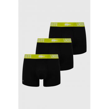 Lacoste boxeri 3-pack barbati, culoarea negru