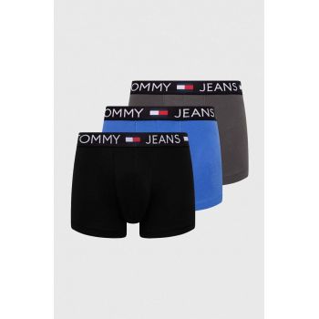 Tommy Jeans boxeri 3-pack bărbați, culoarea negru UM0UM03159