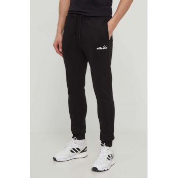 Ellesse pantaloni de trening Cravo Jog Pant culoarea negru, cu imprimeu, SHP16465