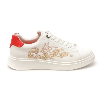 Pantofi casual ALDO albi, 13711681, din piele ecologica la reducere