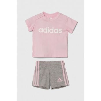 adidas set de bumbac pentru copii culoarea roz