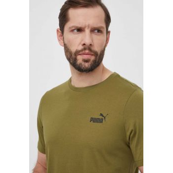 Puma tricou bărbați, culoarea verde, uni 586669
