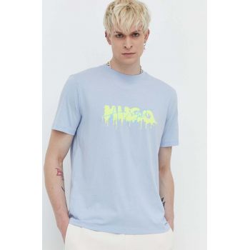 HUGO tricou din bumbac bărbați, cu imprimeu 50515282