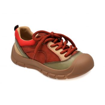Pantofi casual GRYXX rosii, 7101, din piele naturala