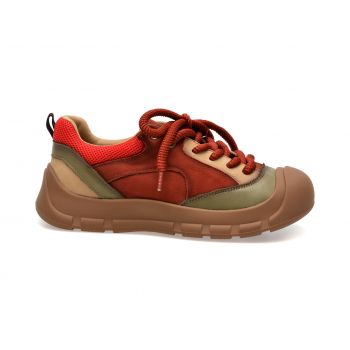 Pantofi casual GRYXX rosii, 7101, din piele naturala