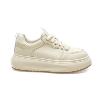 Pantofi casual EPICA albi, 230919, din piele naturala