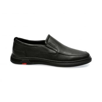 Pantofi casual OTTER negri, L24001, din piele naturala