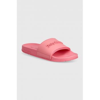 Juicy Couture papuci BREANNA femei, culoarea roz, JCAY121047
