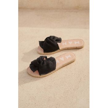 Manebi papuci La Havana Sandals With Knot femei, culoarea negru, O 7.9 JK