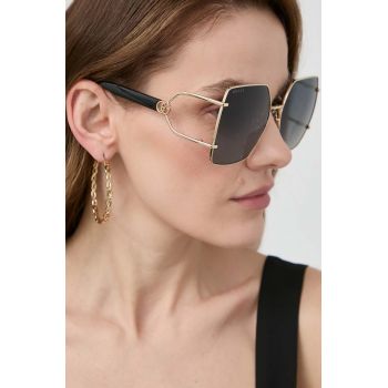 Gucci ochelari de soare femei, culoarea auriu, GG1564SA