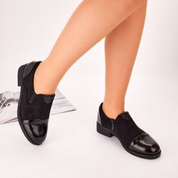 Pantofi Casual Dama Negri Cu Fermoar Fuka