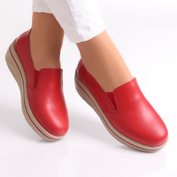 Pantofi dama cu Platforma Rosii din Piele Naturala Latifa