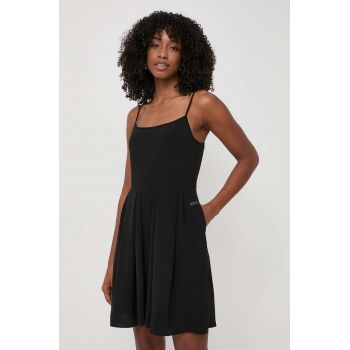 Armani Exchange rochie culoarea negru, mini, evazati, 3DYA31 YN1QZ