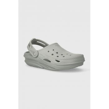 Crocs papuci Off Grid Clog femei, culoarea gri, 209501.007