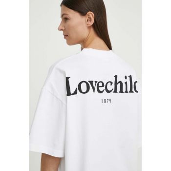 Lovechild tricou din bumbac femei, culoarea alb, 24-2-505-2000