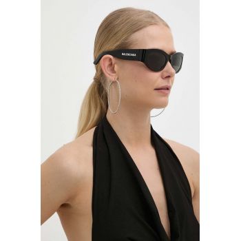 Balenciaga ochelari de soare femei, culoarea negru, BB0330SK