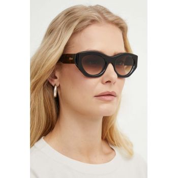Chloé ochelari de soare femei, culoarea maro, CH0220S