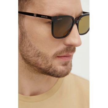 Gucci ochelari de soare barbati, culoarea verde, GG1493S