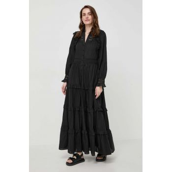 Ivy Oak rochie culoarea negru, maxi, evazați, IO117619