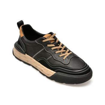 Pantofi casual GRYXX negri, D3507, din piele naturala