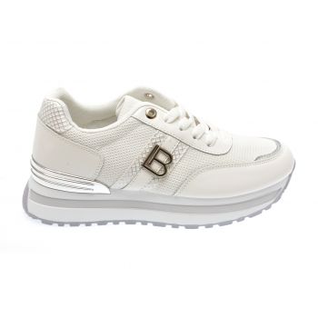 Pantofi sport LAURA BIAGIOTTI albi, 8415, din material textil si piele ecologica