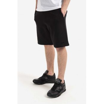 A.P.C. pantaloni scurți din bumbac culoarea negru COECQ.H10159-GREYHEATHE
