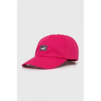 Puma șapcă de baseball din bumbac culoarea roz, cu imprimeu, 2366917